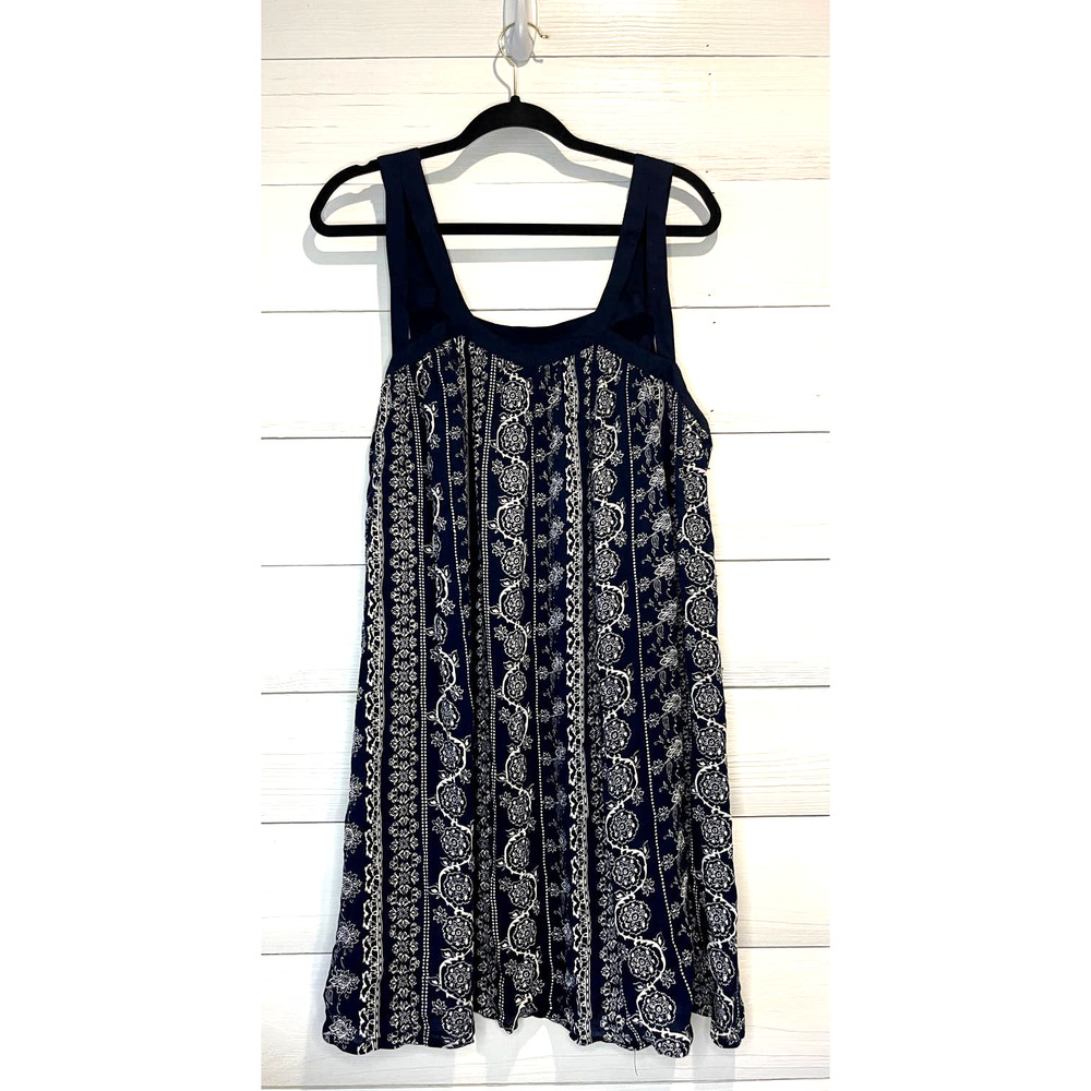 Millenium Navy with Cream Tank Style Mini Dress